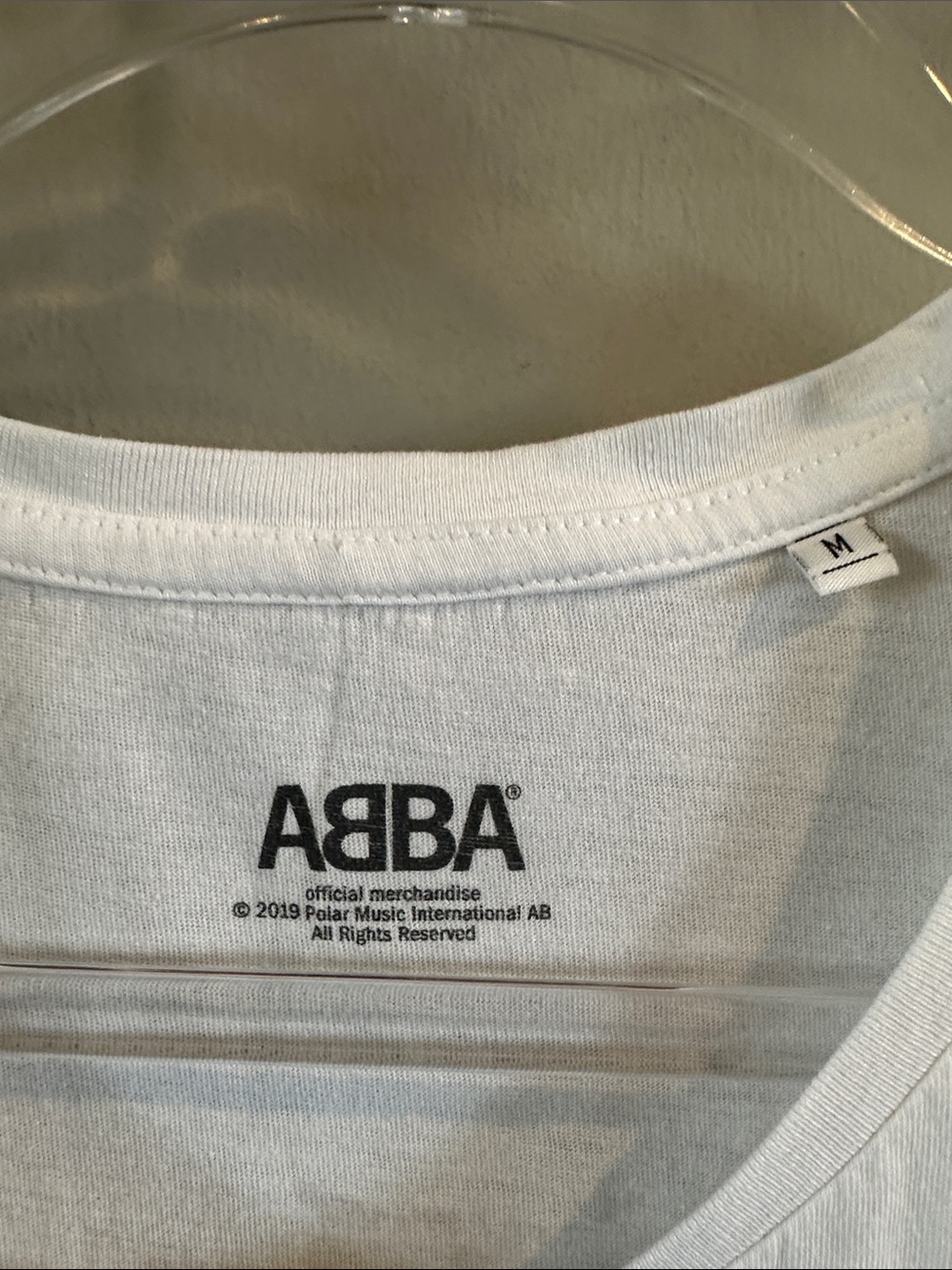 ABBA White T-Shirt with Blue and Gold Panther Illustration - Picture 2 of 5